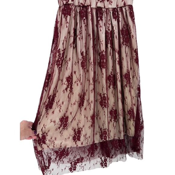 NWT Anna Kaci‎ Sleeveless Floral Lace Midi Dress Size Medium Whimsigoth Witchy - Picture 9 of 11